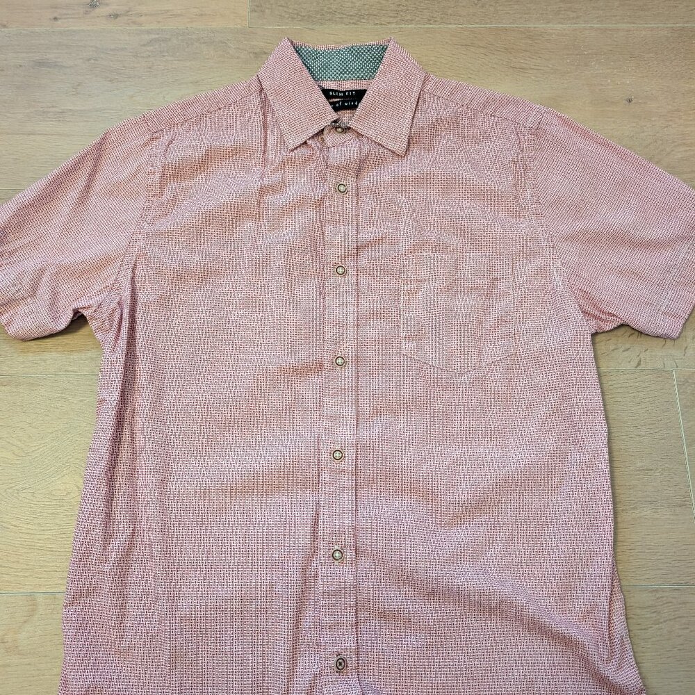 Age of Wisdom Men’s Slim Fit Short Sleeve Button-Up Shirt – Medium